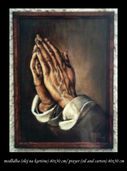 The praying clearance hands painting