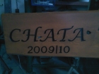 Wooden sign on the chat-fotka2